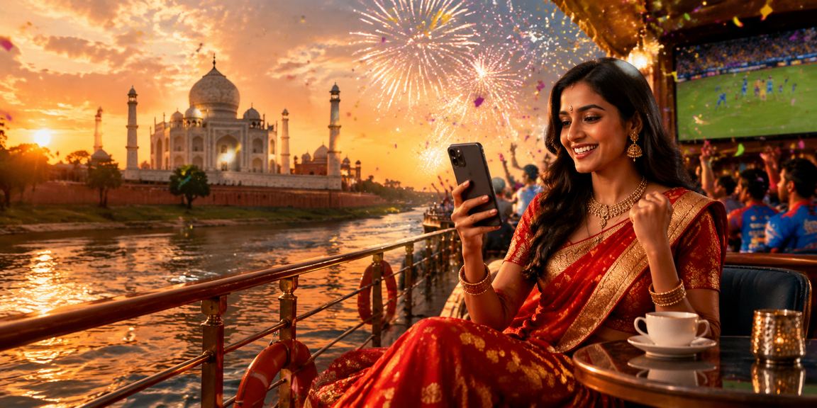 Cricket fans enjoying live match in India, linked to 11012 live casino experience